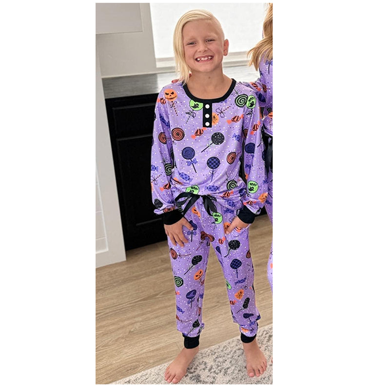 Wholesale Kids Girls Halloween Candy Clothing Set Preorder