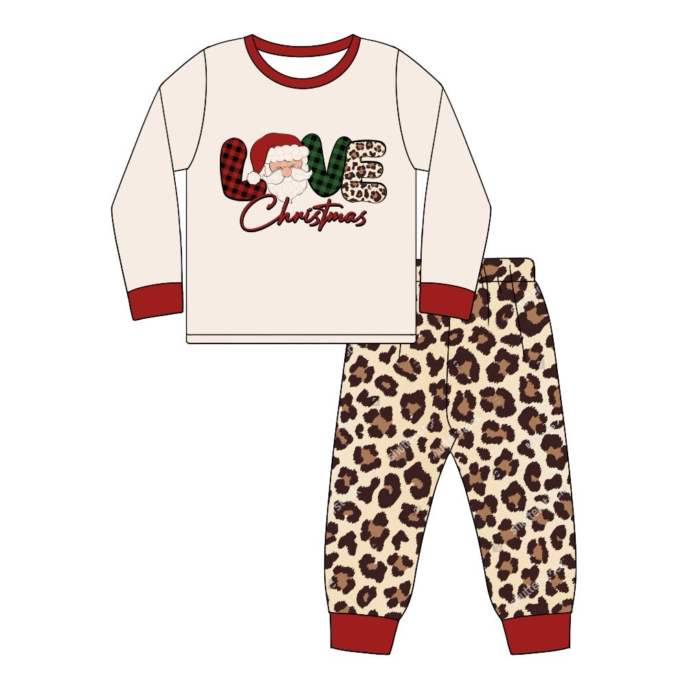 Adult Women Love Christmas Top Cheetah Leggings Matching Clothes Preorder