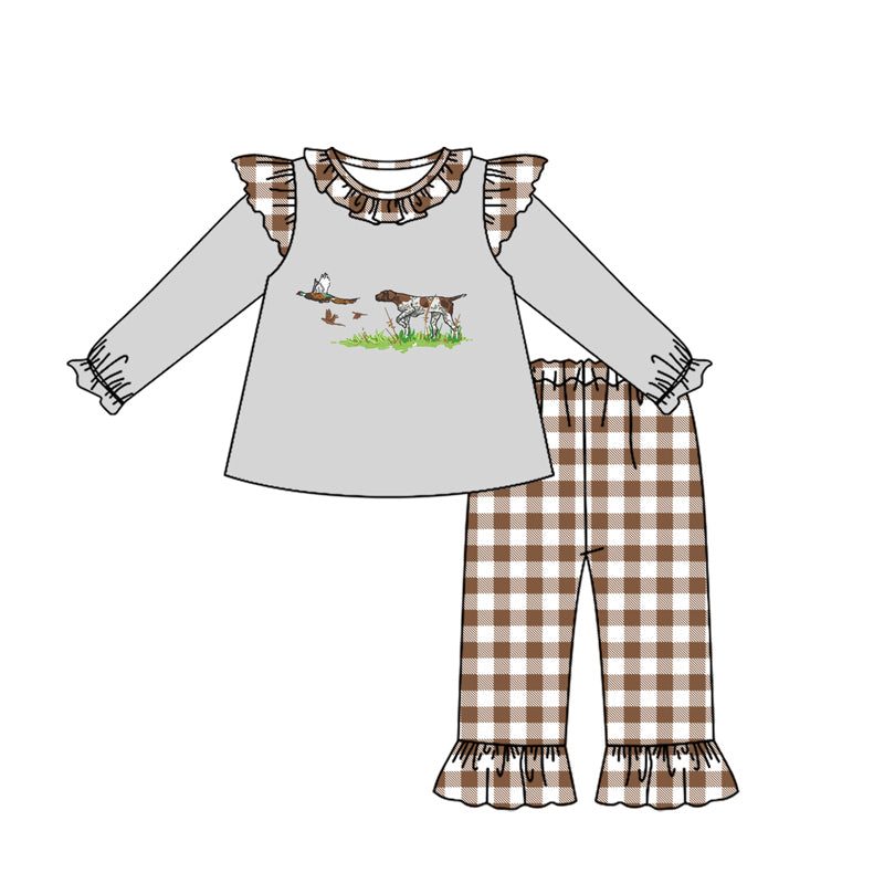 Wholesale price hunting season mallard duck dog girls matching outfit preorder