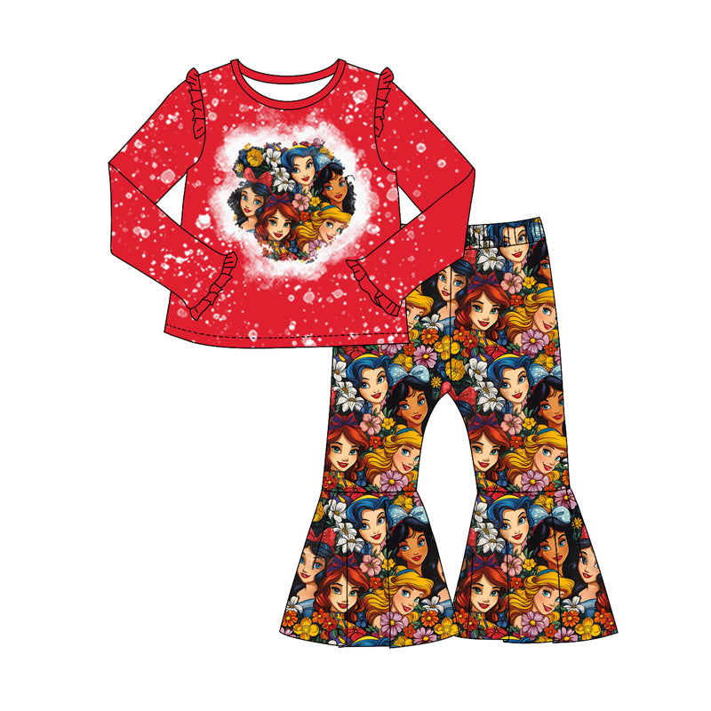 Princess top matching bell bottoms spring winter clothes preorder