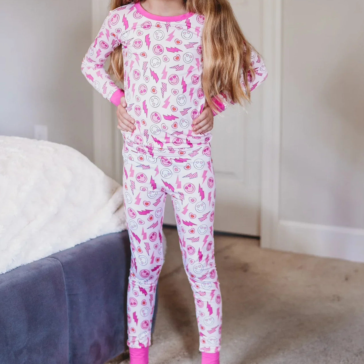 Valentines day smile face flash design girls clothes preorder