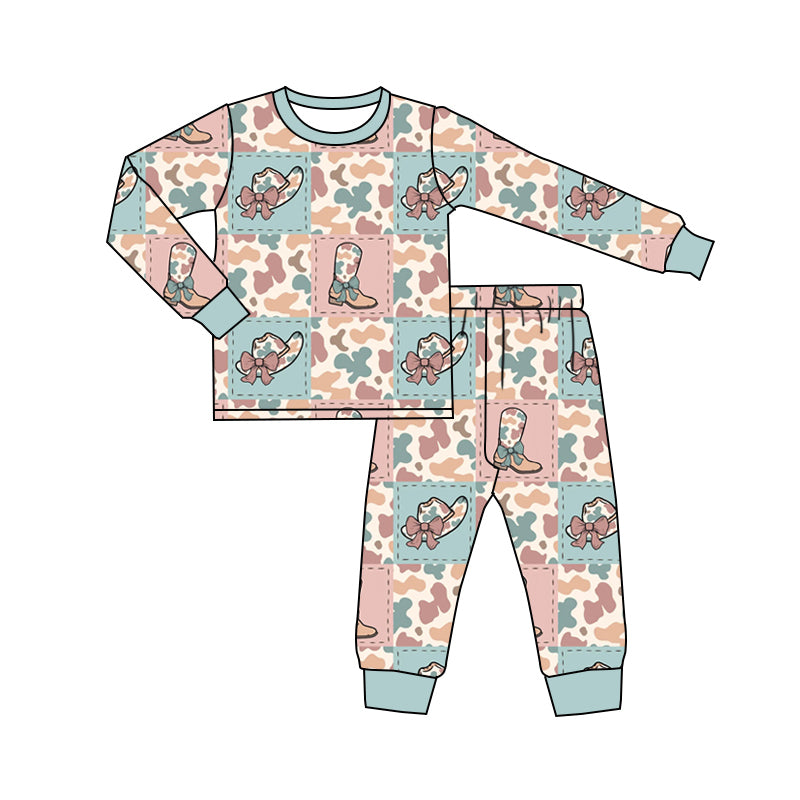 Kids boy western camo boots hat outfit preorder