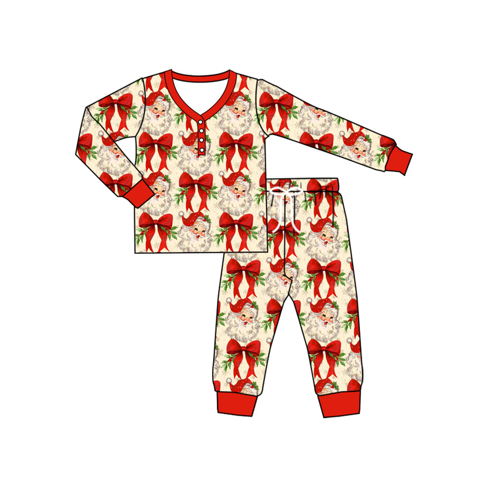 Adult women Christmas Santa Claus long sleeve pajama set preorder