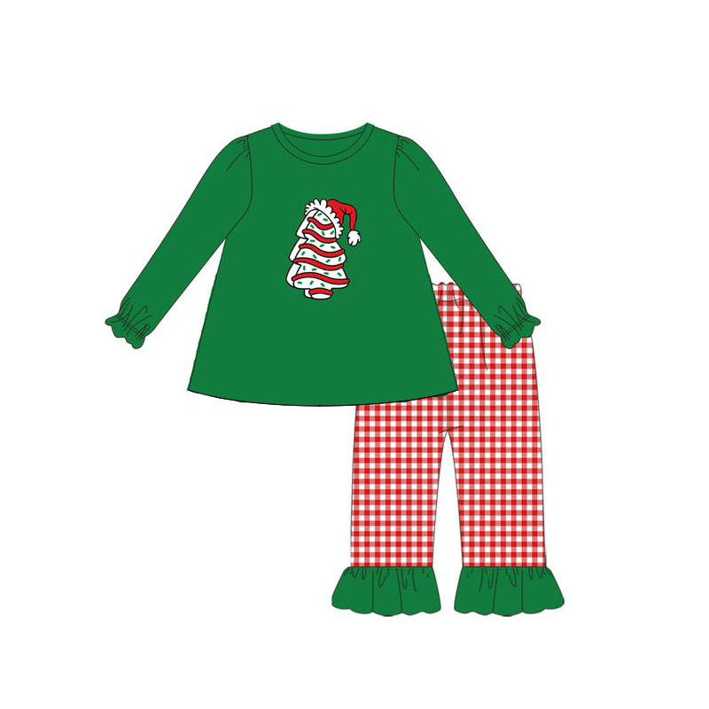 Christmas tree cake girls long sleeve outfit preorder