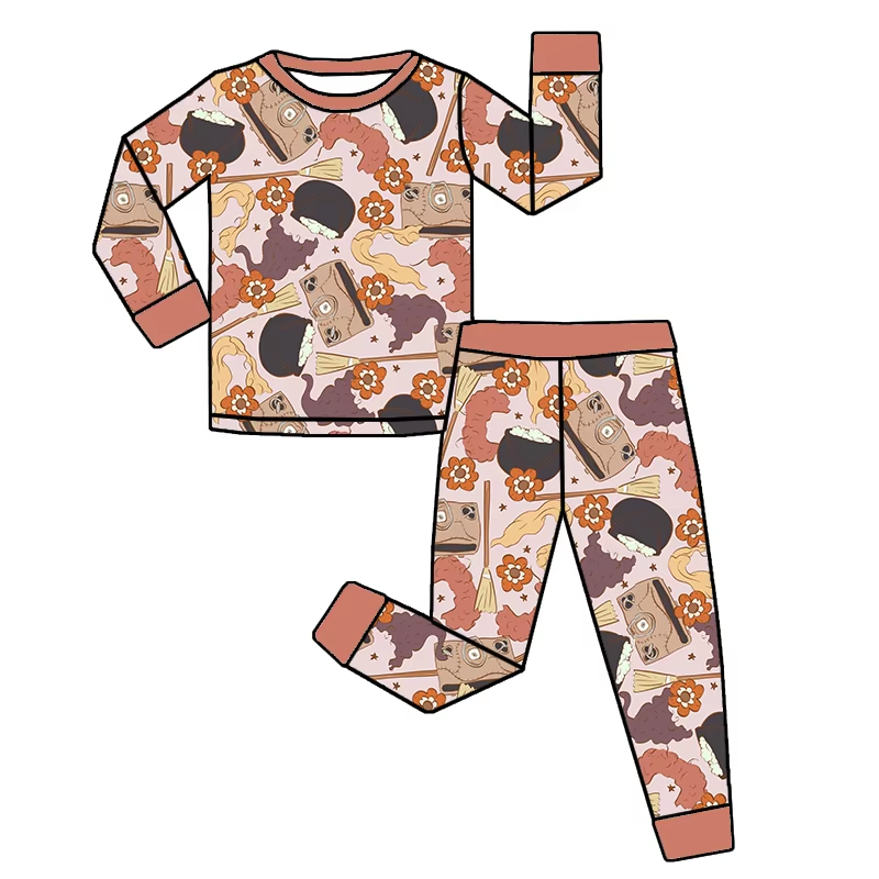 Halloween design baby girls long sleeve outfit preorder