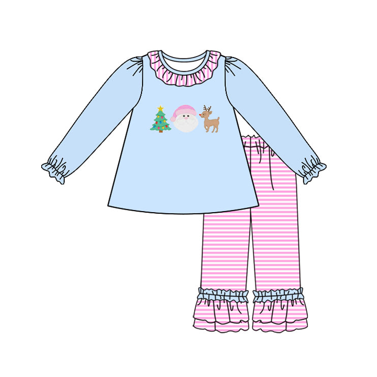 Toddle girls Christmas santa tree deer tunic top matching pants fall winter clothes preorder