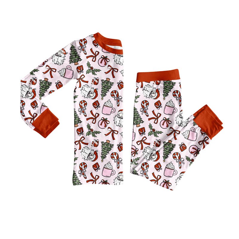 Toddle baby girls Christmas Santa Claus tree long sleeve outfit preorder