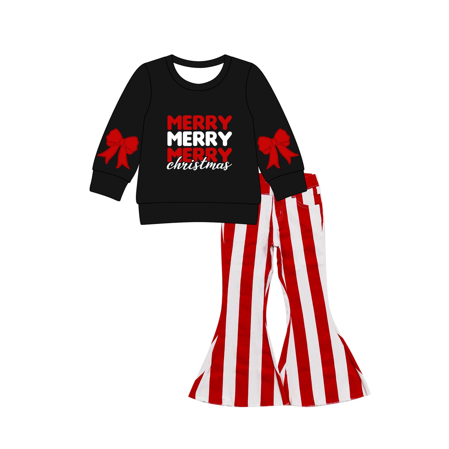 Merry Christmas kids girls matching outfit set preorder
