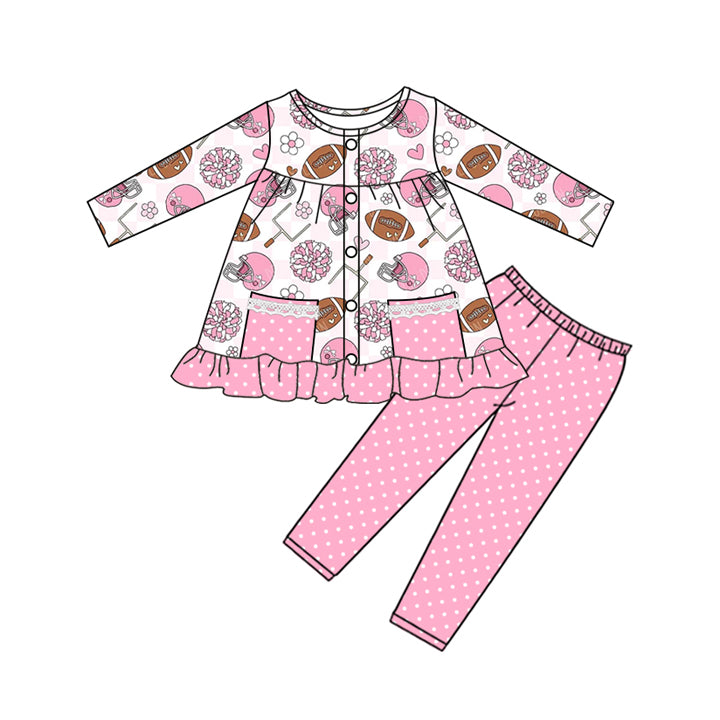 Kids girls football game day matching outfit preorder