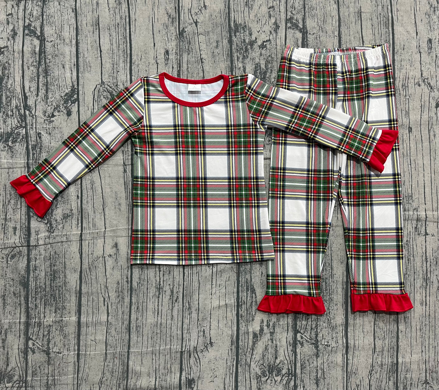 Christmas design girl long sleeve pajama set preorder