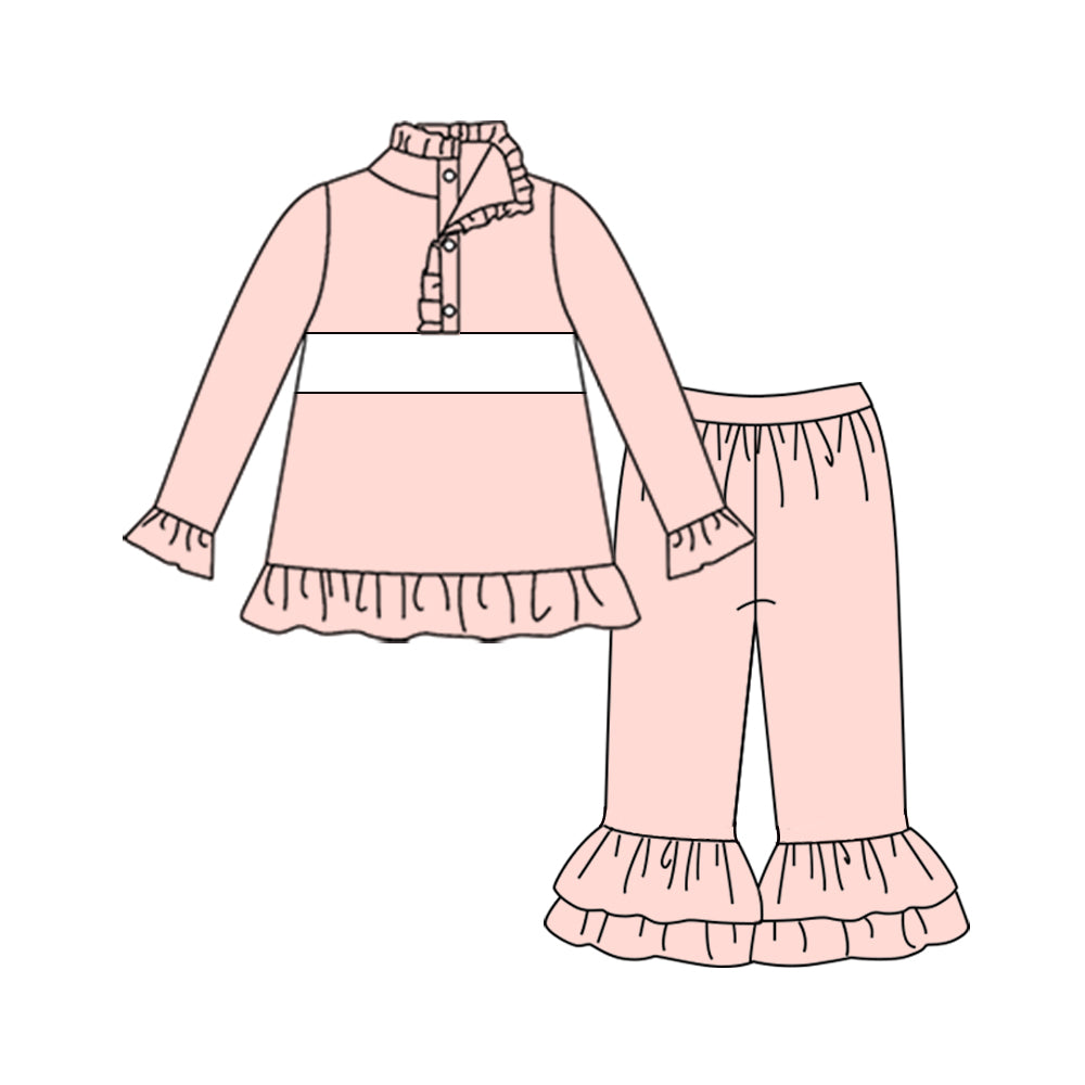 Pink long pullover top matching pants baby boy outfit preorder