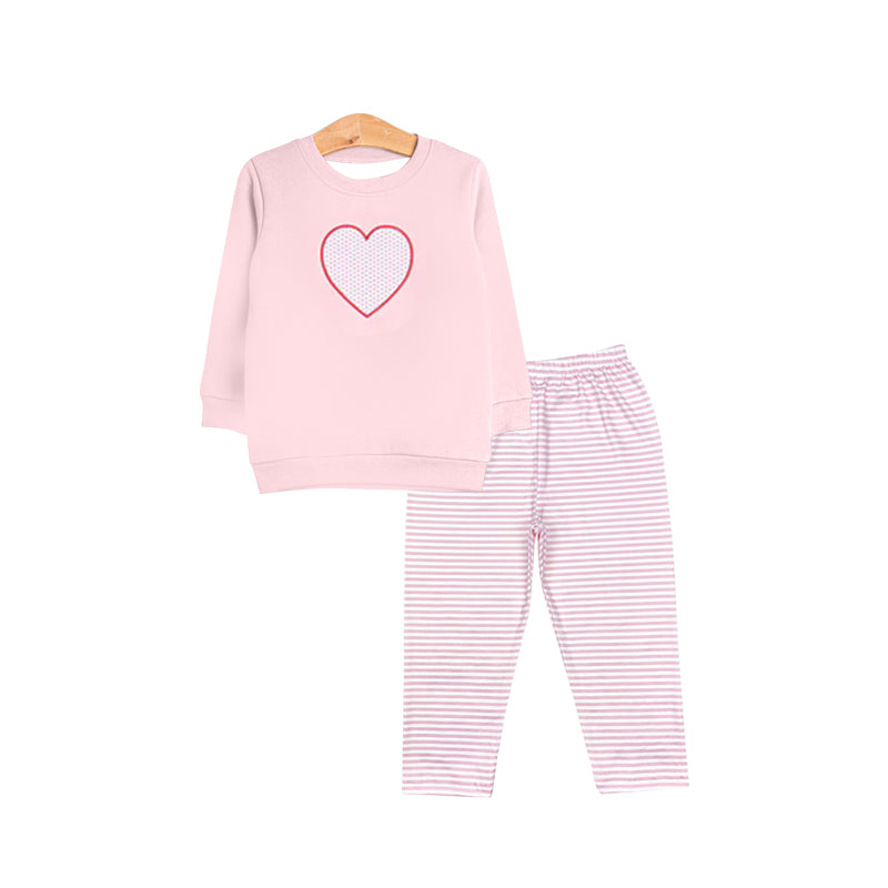 Valentines day long sleeve top matching pants baby girl outfit preorder