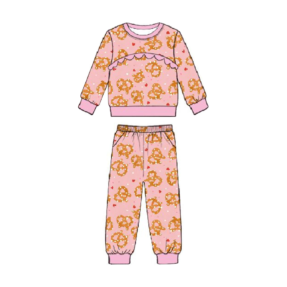 Valentines heart top matching pants kids outfit preorder