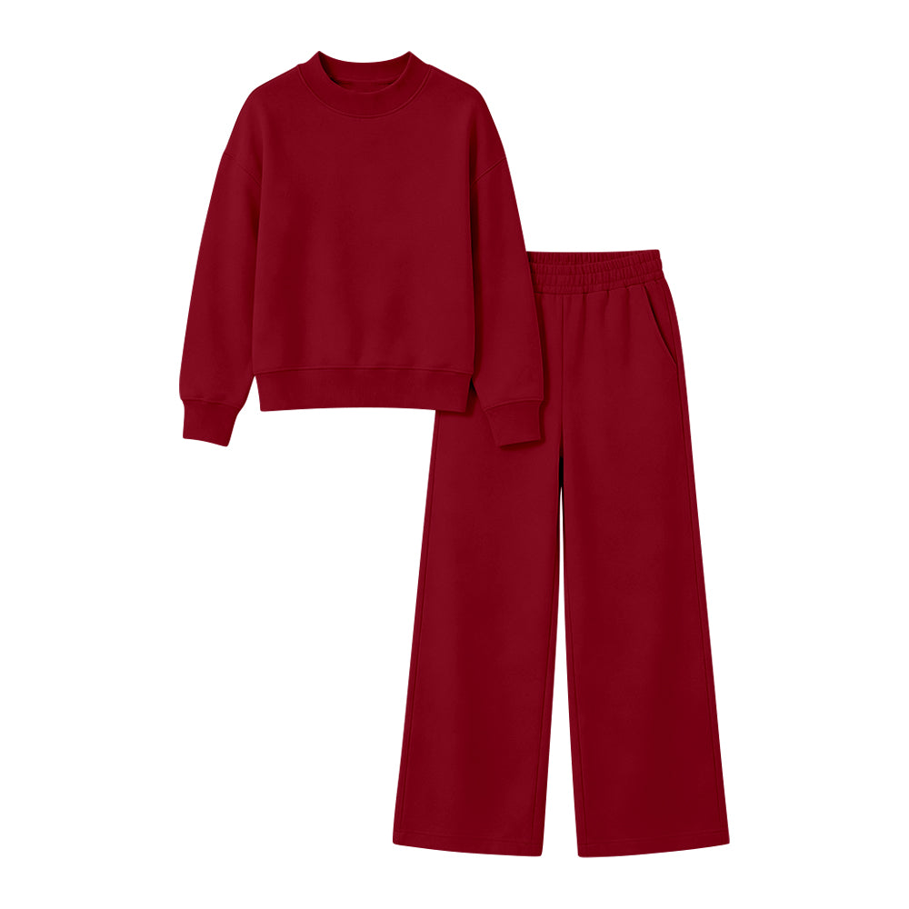 Adult Women dark red color long sleeve outfit preorder