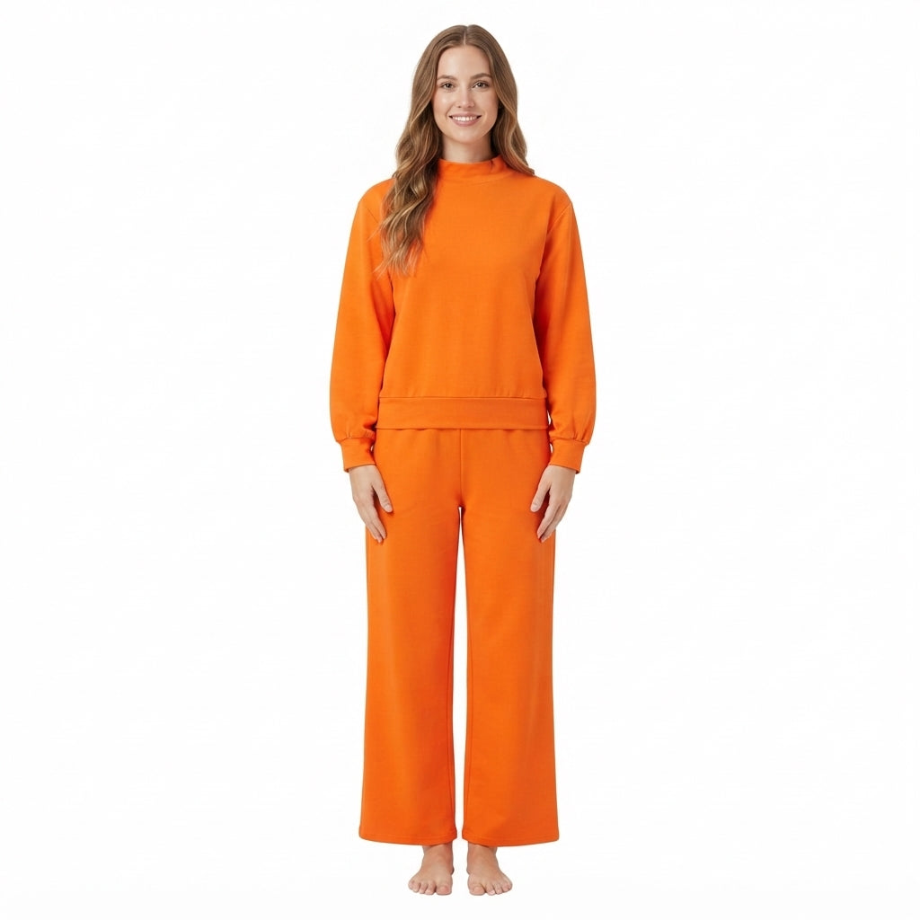 Adult Women orange color long sleeve outfit