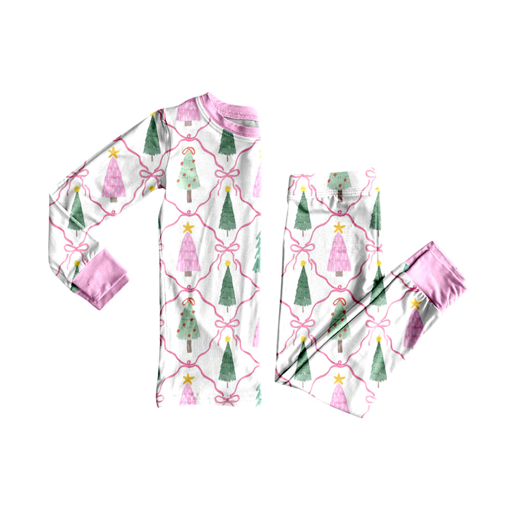 Girls long sleeve Christmas tree top matching pants fall outfit preorder