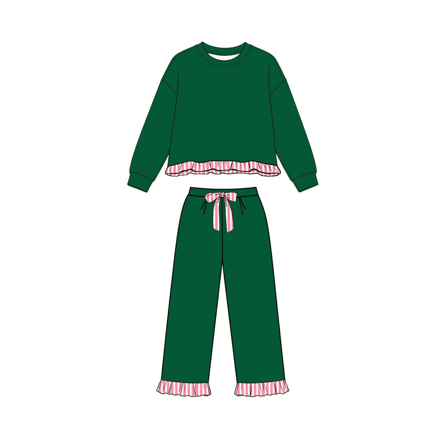 Girl long sleeve sweatshirt top matching pants clothes wholesale kids clothes preorder