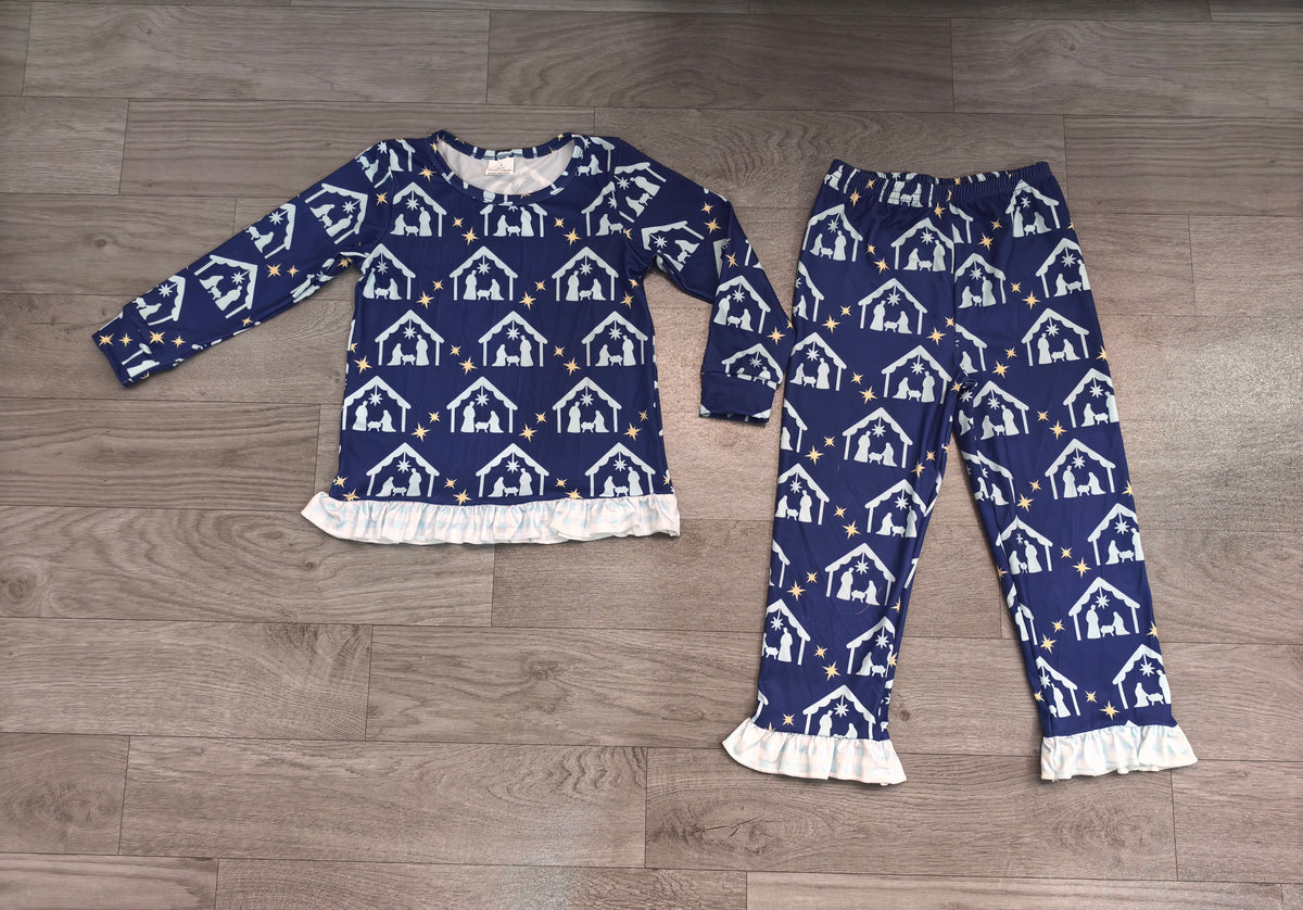 Jesus print long sleeve girls fall season outfit preorder