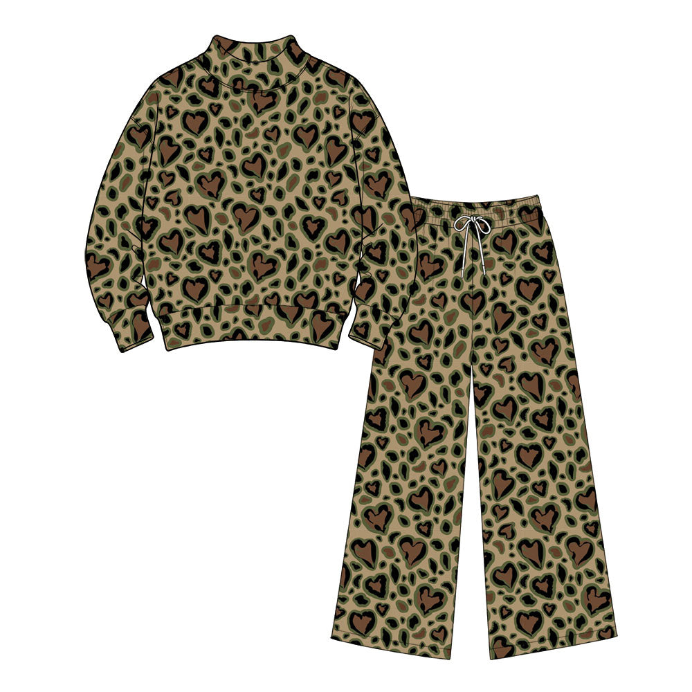 Adult Women Valentines day heart print long sleeve outfit preorder