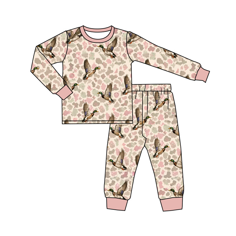 Mallard duck camo print girls long sleeve set outfit preorder