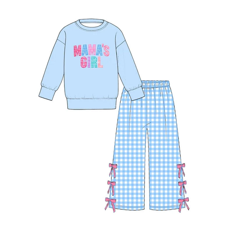 Mamas girl design long sleeve top pants outfit preorder