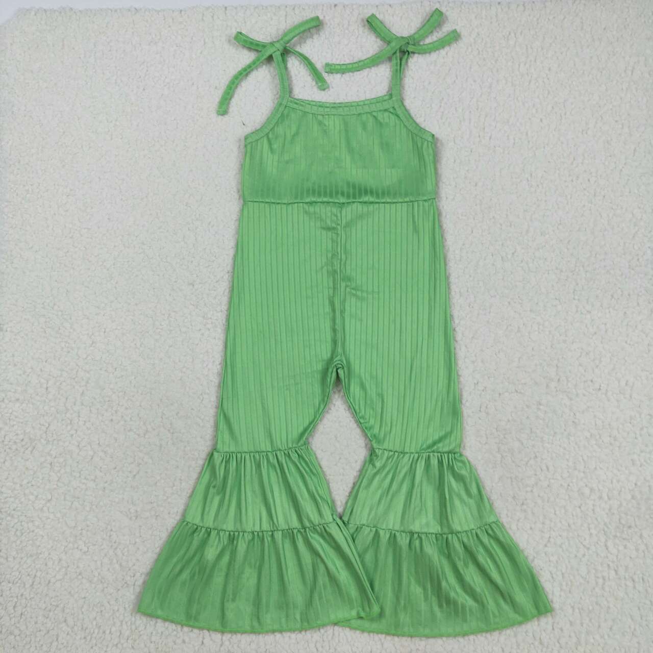 Toddle girls green ribbed jumpsuit