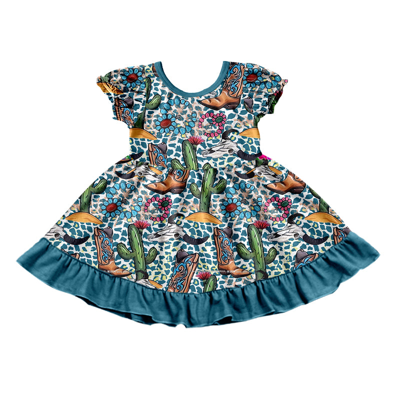 western cowgirls cactus boots milk silk dress preorder