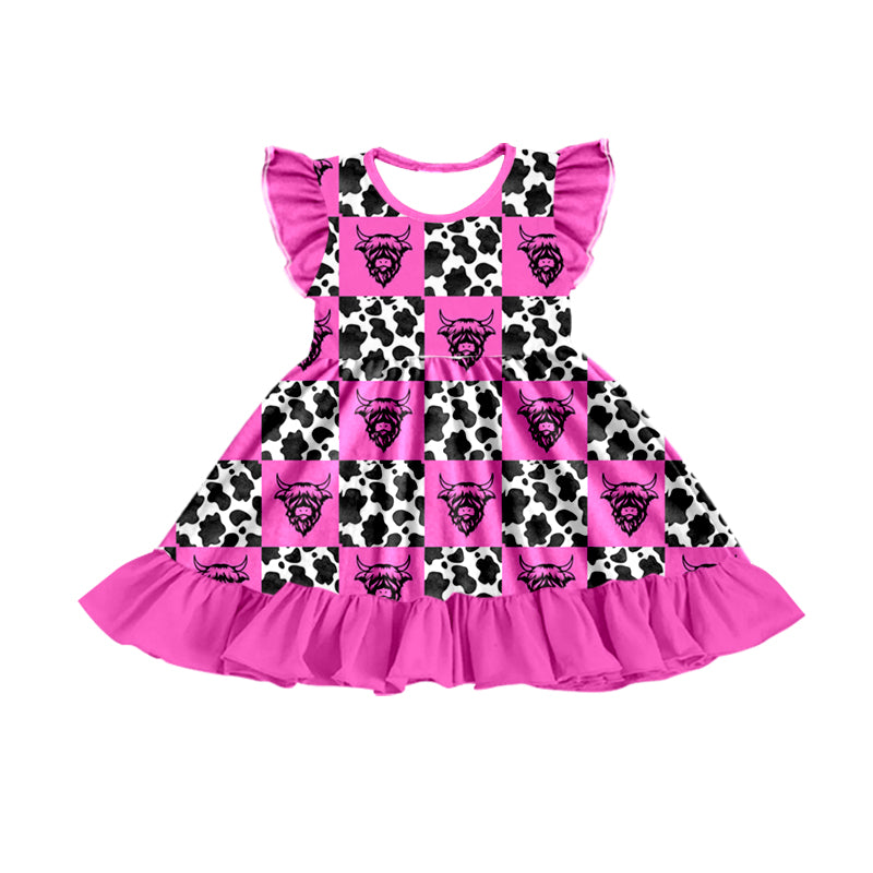 highland cow milk silk dress preorder