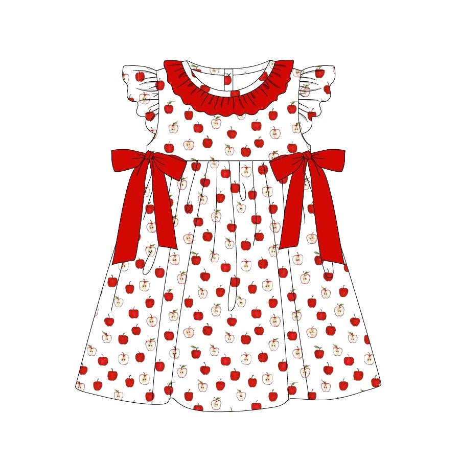 girls back to school apple dress preorder