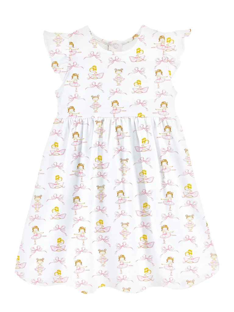 wholesale kids baby dance girl print boutique dress preorder