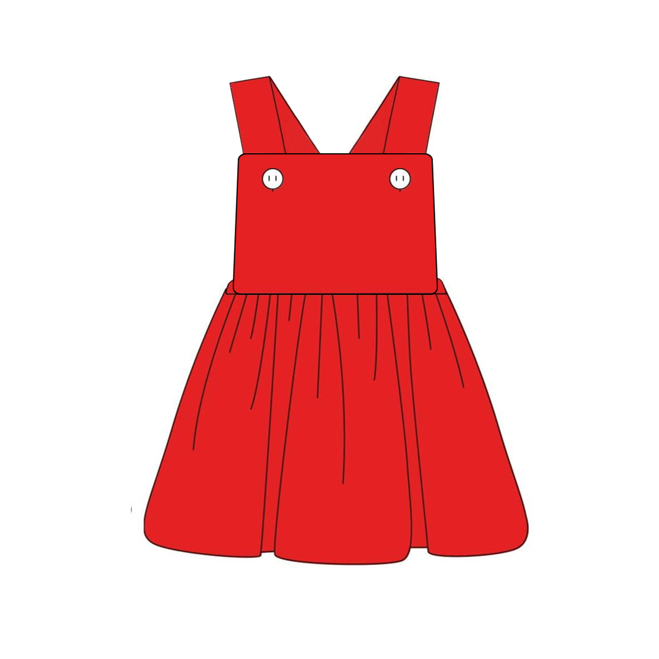 wholesale kids girls christmas red suspender skirt dress preorder