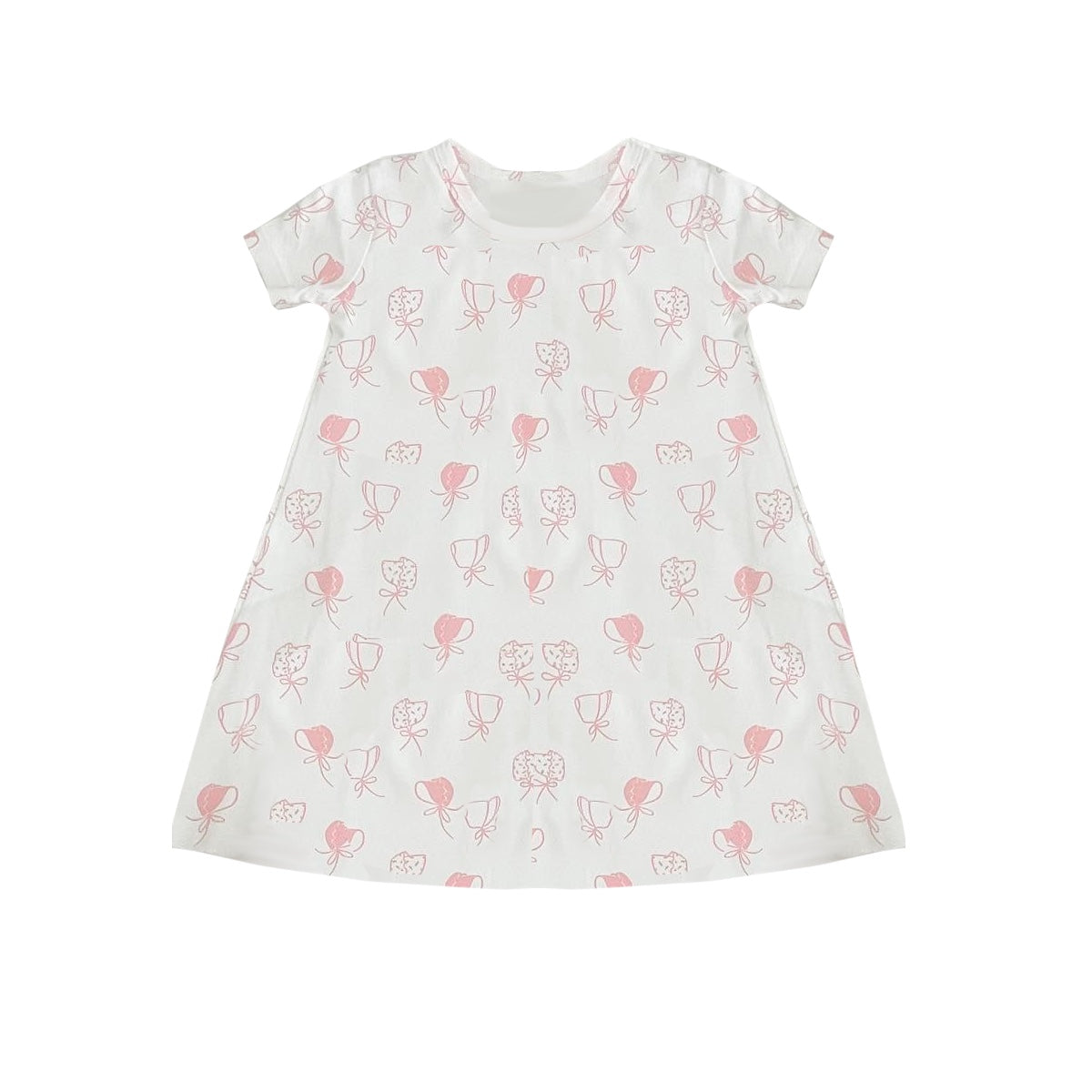 newborn baby girls hat print boutique dress preorder