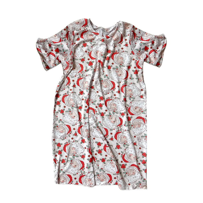 Christmas Santa Claus girls long sleeve dress preorder