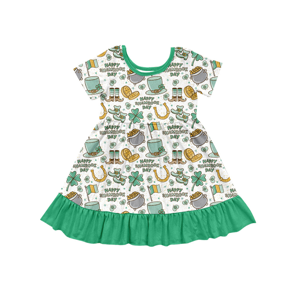 Baby girls short sleeve Saint Patrick's Day dress preorder