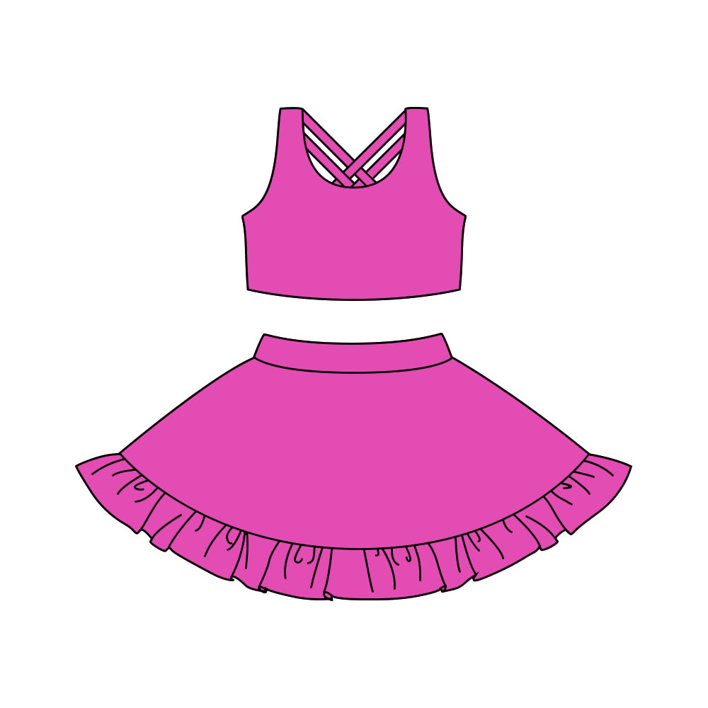 children baby girls lavender two pieces active wear athletic jumpsuits preorder