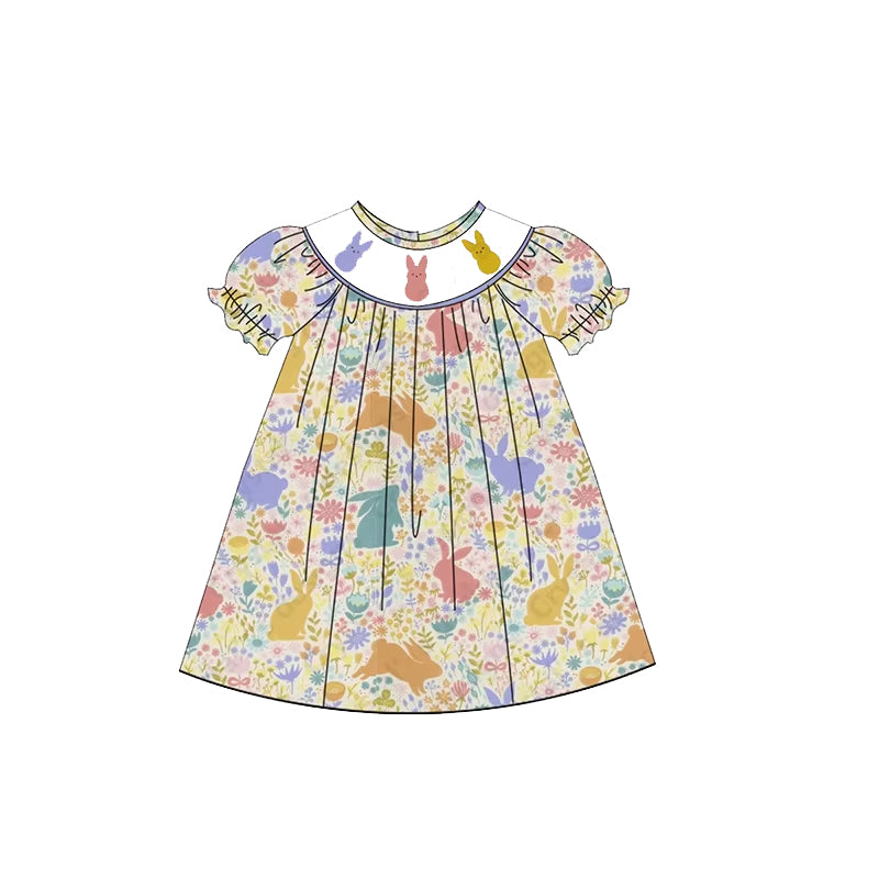 Toddle baby girl Easter bunny floral dress preorder