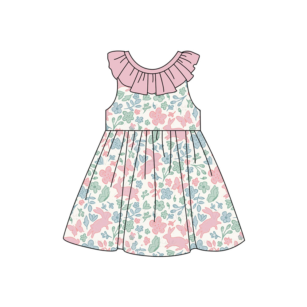 Toddle baby girl Easter bunny floral dress preorder