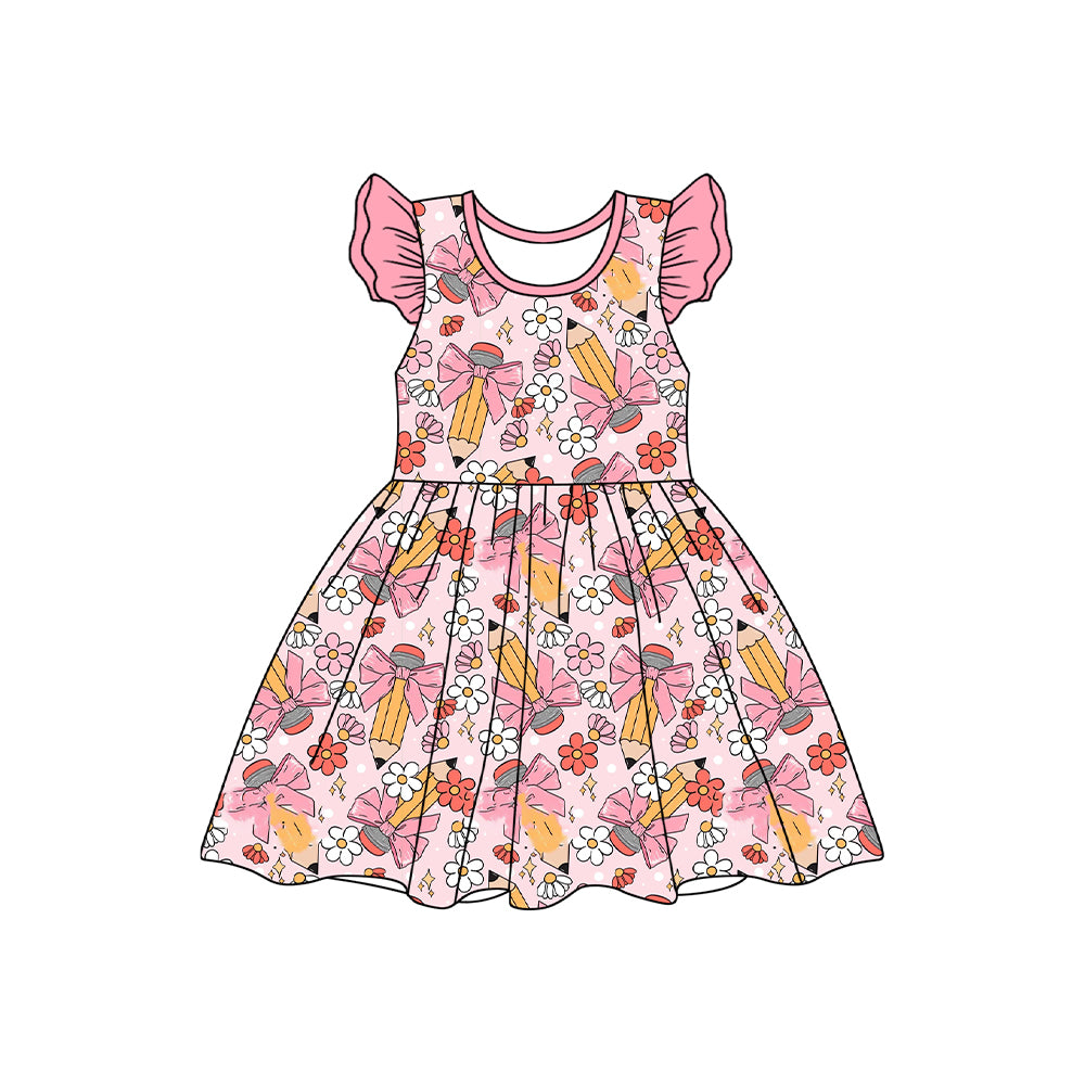 Baby girls pencil design back to school dress preorder