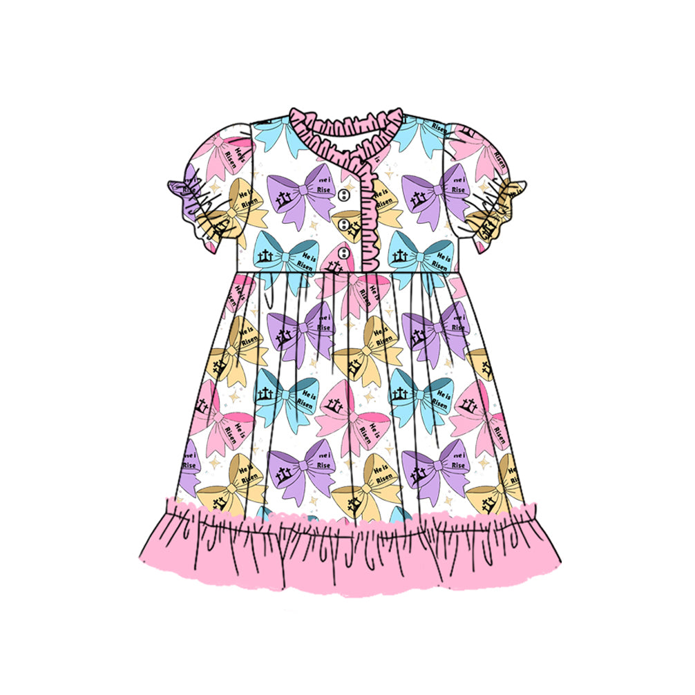 He is risen baby girls Easter dress preorder