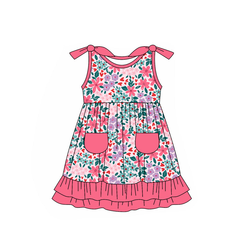 Toddle baby girls flower print summer dress preorder