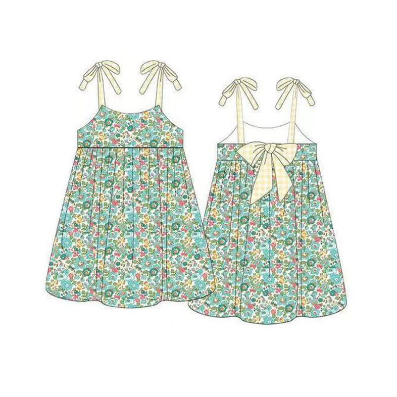 Toddle girls blue floral summer dress preorder