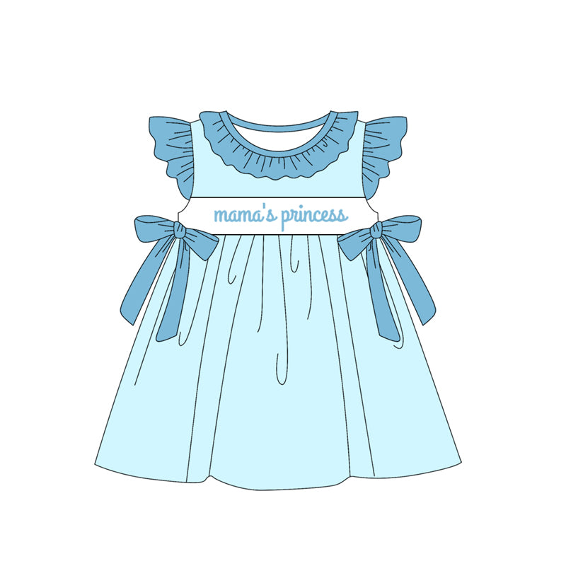 Mamas princess baby girls summer blue dress preorder
