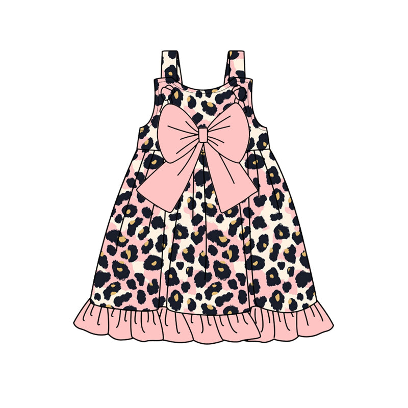 Toddle baby girl pink cheetah summer dress preorder