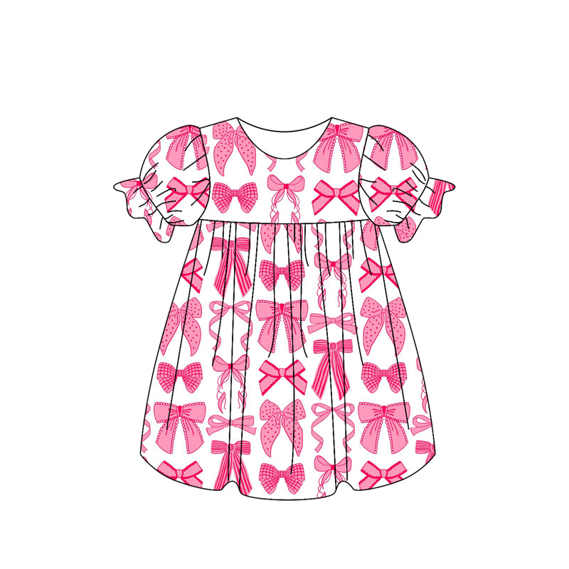 Toddle baby girls pink bow summer dress preorder