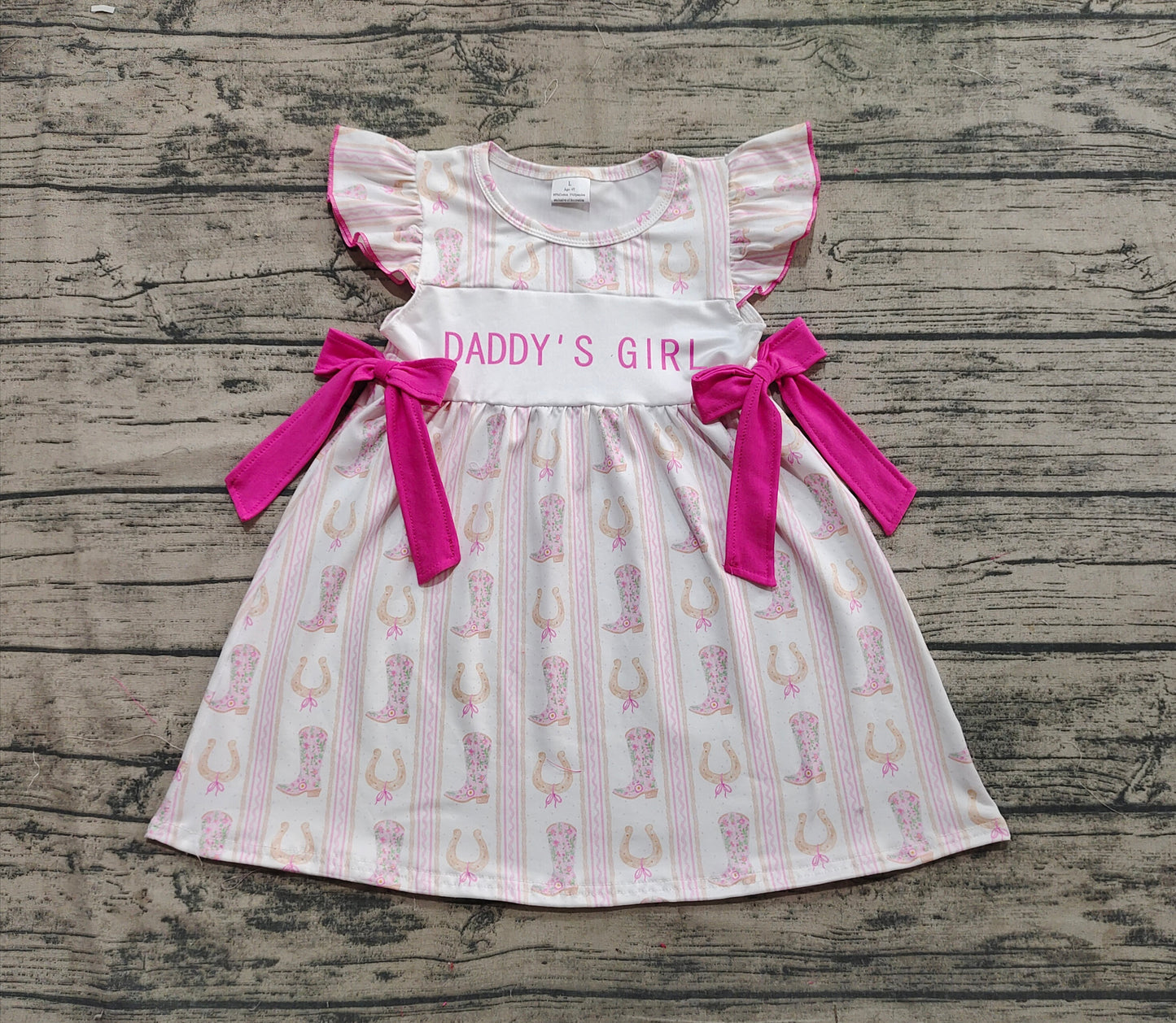 Daddys girl pink bow summer dress preorder