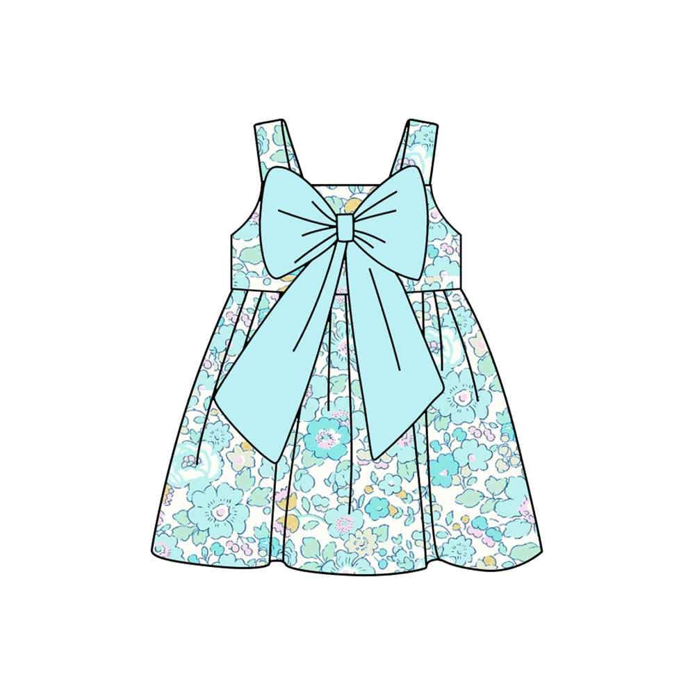 Baby girls blue flower design dress preorder
