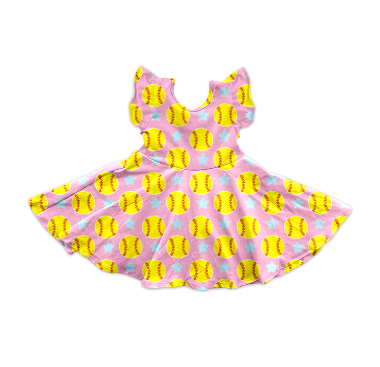 Toddle baby girl softball summer dress preorder