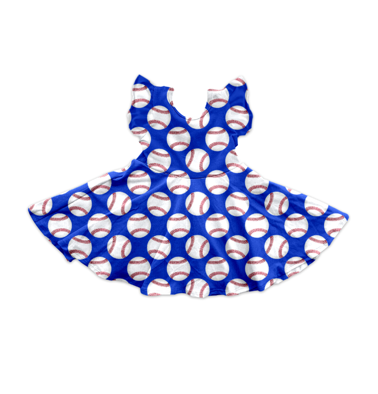 Toddle baby girl baseball summer dress preorder
