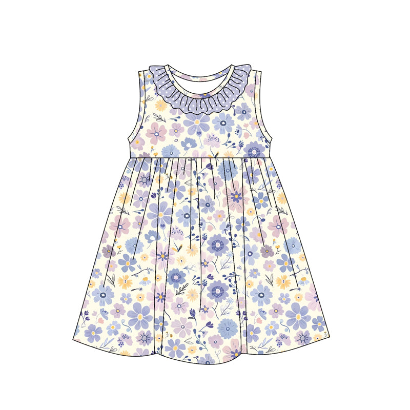 Baby girl lavender floral dress preorder