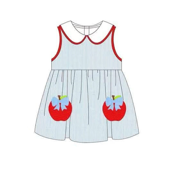 Baby girl apple design back to school dress preorder
